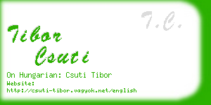 tibor csuti business card